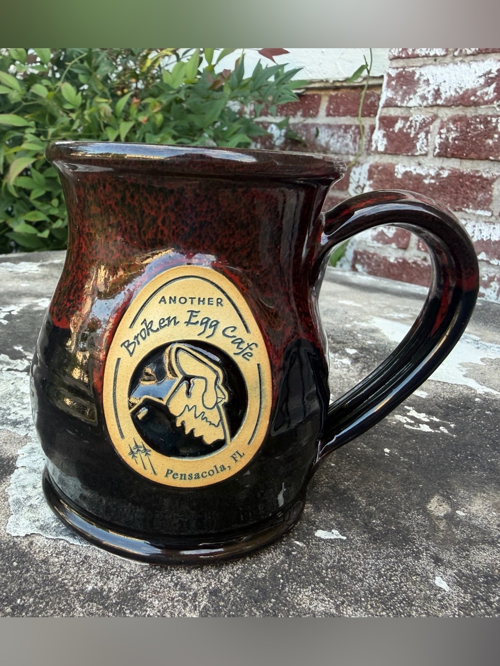 Deneen Pottery Another Broken Egg Cafe Coffee Mug Pensacola FL Hand Thrown